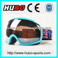 China manufactuer 100% anti UV goggles adjustable elastic strap ski goggles